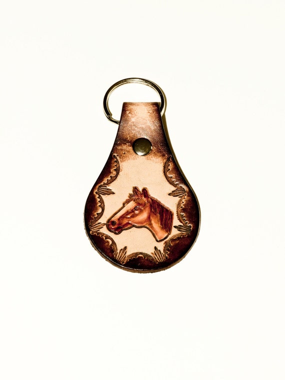 Leather horse best sale keychain