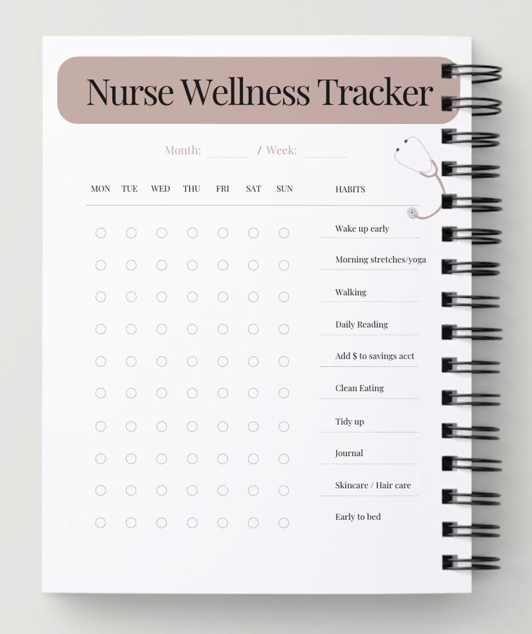 Nurses Wing Rotation Tracker Example Nurse Wellness Tracker Editable Template (digital Download, PDF, Canva ...