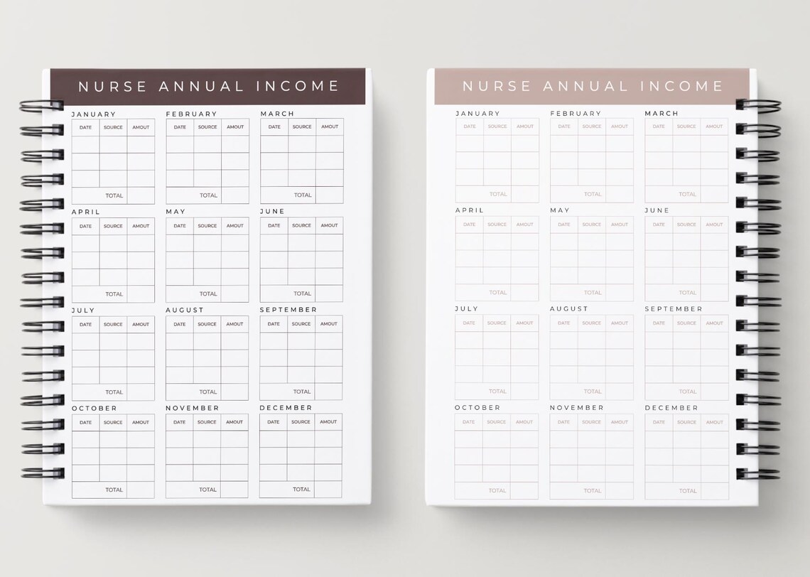 Nurse Income Tracker Printable, Digital Budget Planner for Nurses, RN ...