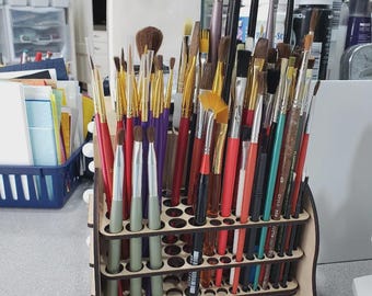 Paint Brush Rack | Small | Crafting | Organization | Tabletop | Miniatures