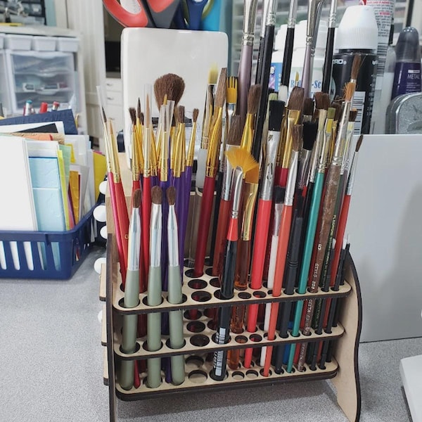 Paint Brush Rack | Small | Crafting | Organization | Tabletop | Miniatures