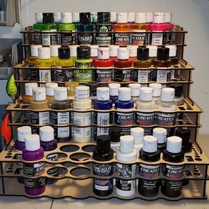 2 Oz Craft Paint Station | Holds 60 | Acrylic | Folk Art | Apple Barrel | Createx