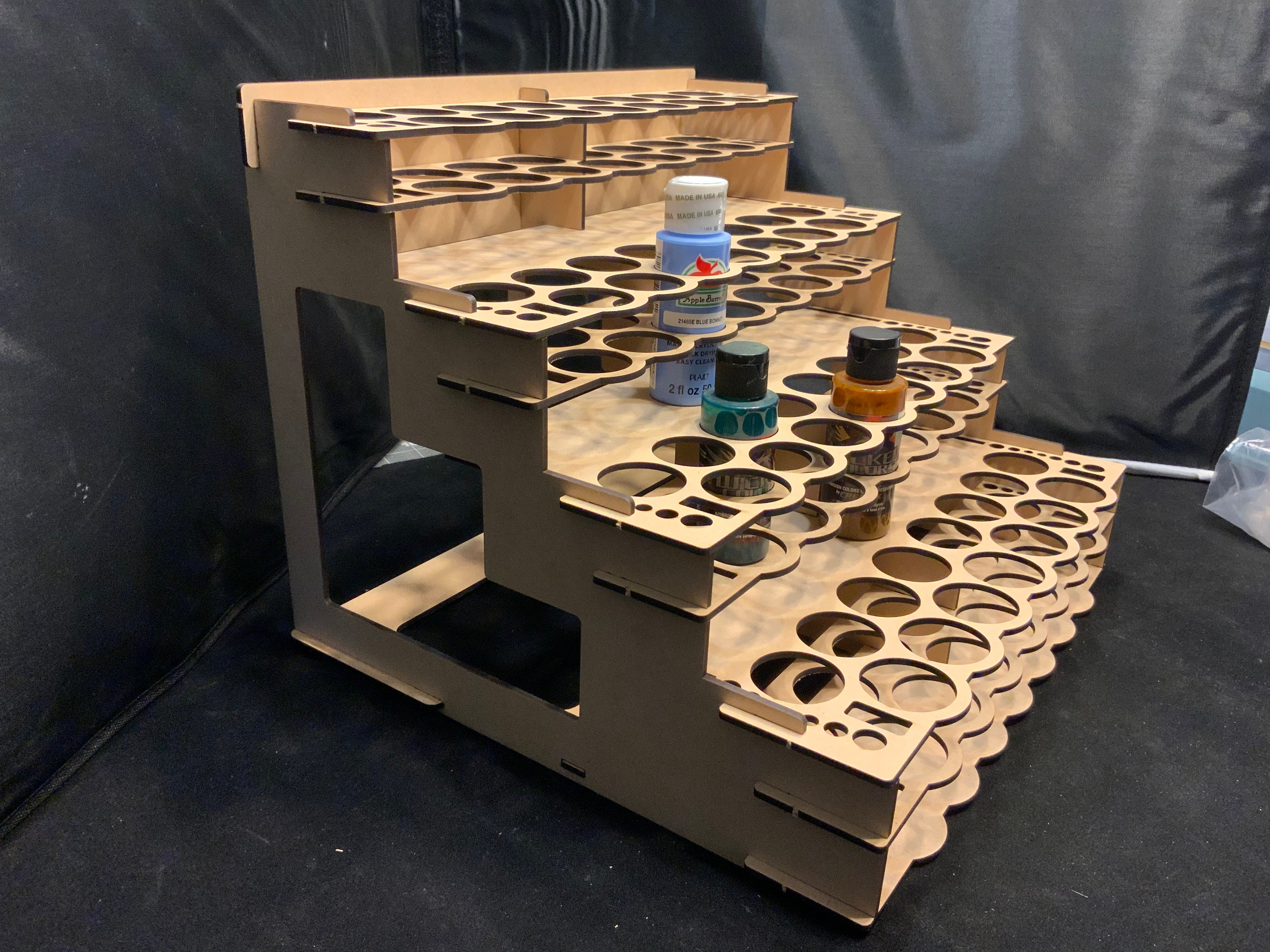 3D Printable Paint Rack For Plaid FolkArt and Apple Barrel Paint