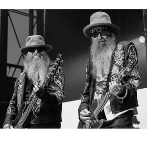 2013 Billy Gibbons Dusty Hill ZZ Top High Quality Fine Art Archival Photo Paper Print Sizes 8x10 to 30x40