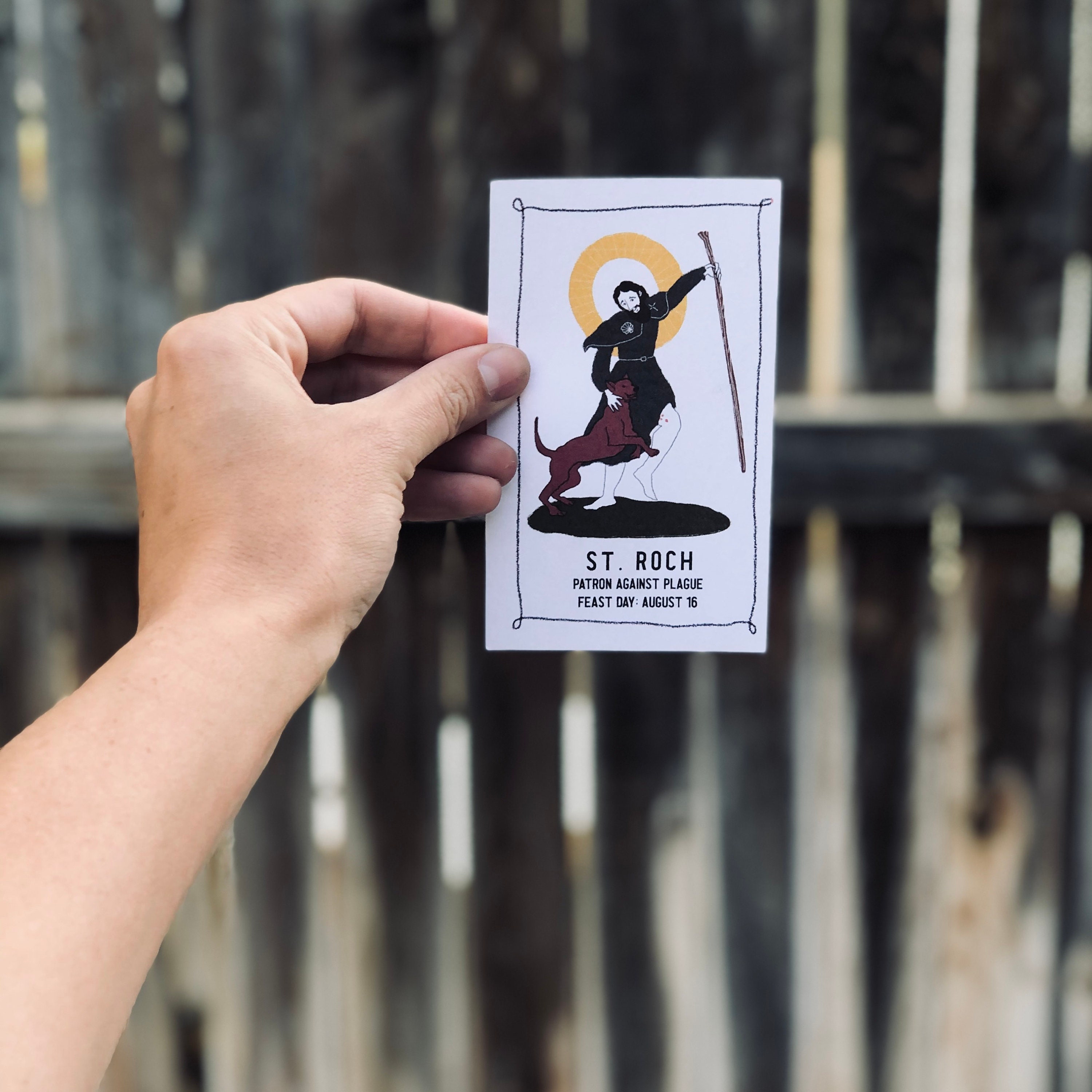 St. Roch Printable Saint Card Digital Holy Card Catholic | Etsy