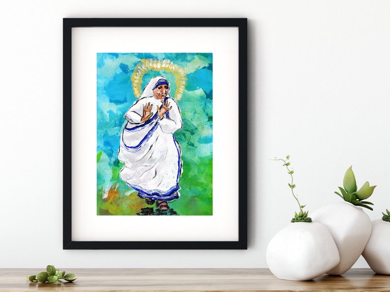 Catholic Art Print Saint Teresa of Calcutta Confirmation Saint Gift Mother Teresa