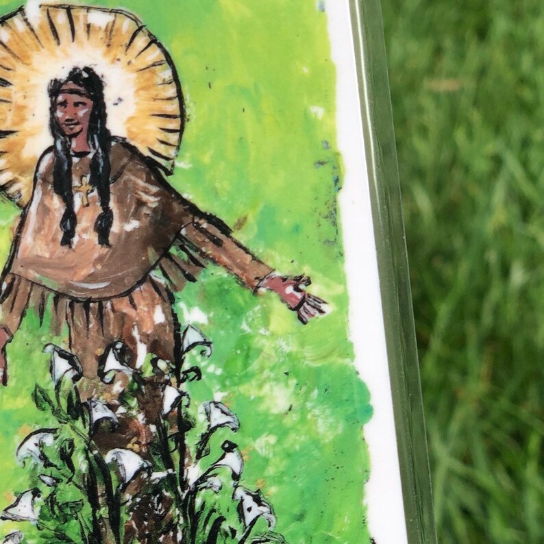 St. Kateri Tekakwitha Holy Card Patron of the Environment Etsy
