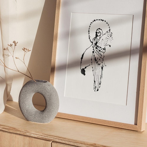 Ruth Biblical Woman Print, Old Testament Art, Christian Art Print, Original Catholic Art