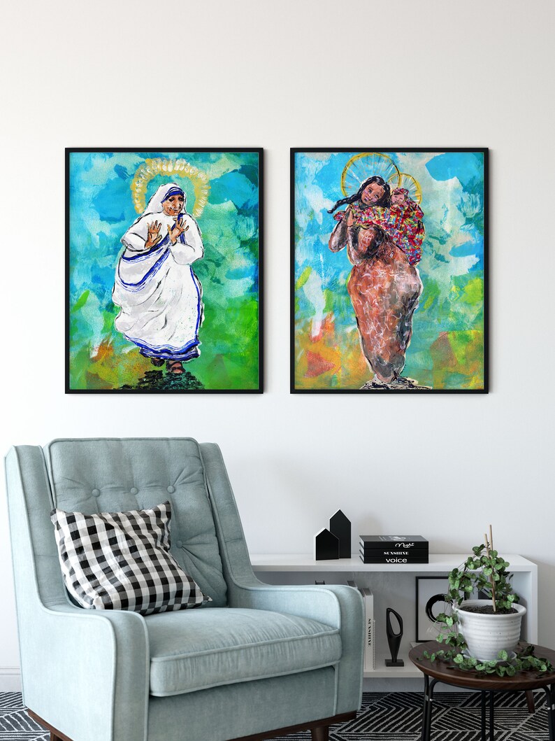 Catholic Art Print Saint Teresa of Calcutta Confirmation Saint Gift Mother Teresa