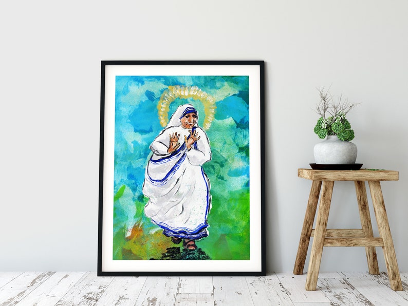 Catholic Art Print Saint Teresa of Calcutta Confirmation Saint Gift Mother Teresa