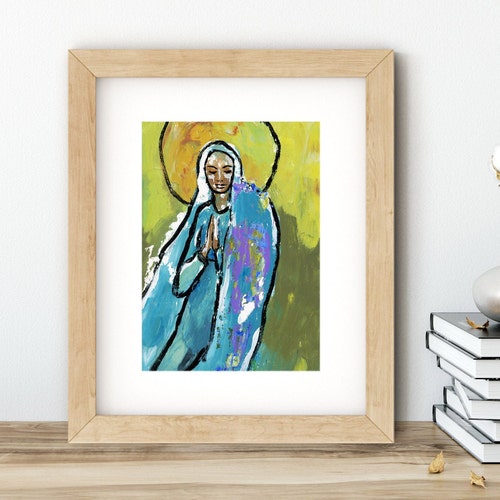 Virgin Mary Catholic Art Print the Angelus Blessed Mother Etsy
