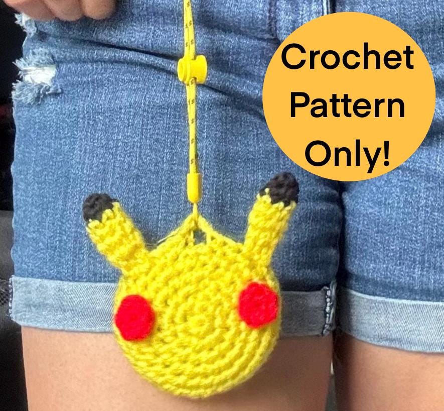 パターンのみ*** かぎ針編みピカチュウ ポケモン ゴー プラス+ ケース