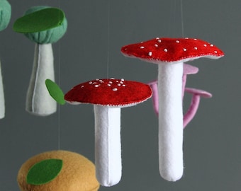 Baby mobile Mushroom nursery decor Imaginative mobile baby Woodland nursery mobile Mushroom mobile baby Fairy nursery crib mobile Whimsical