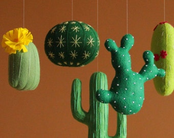 Baby mobile Cactus nursery decor Mobile bebe