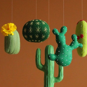 Baby mobile Cactus nursery decor Mobile bebe
