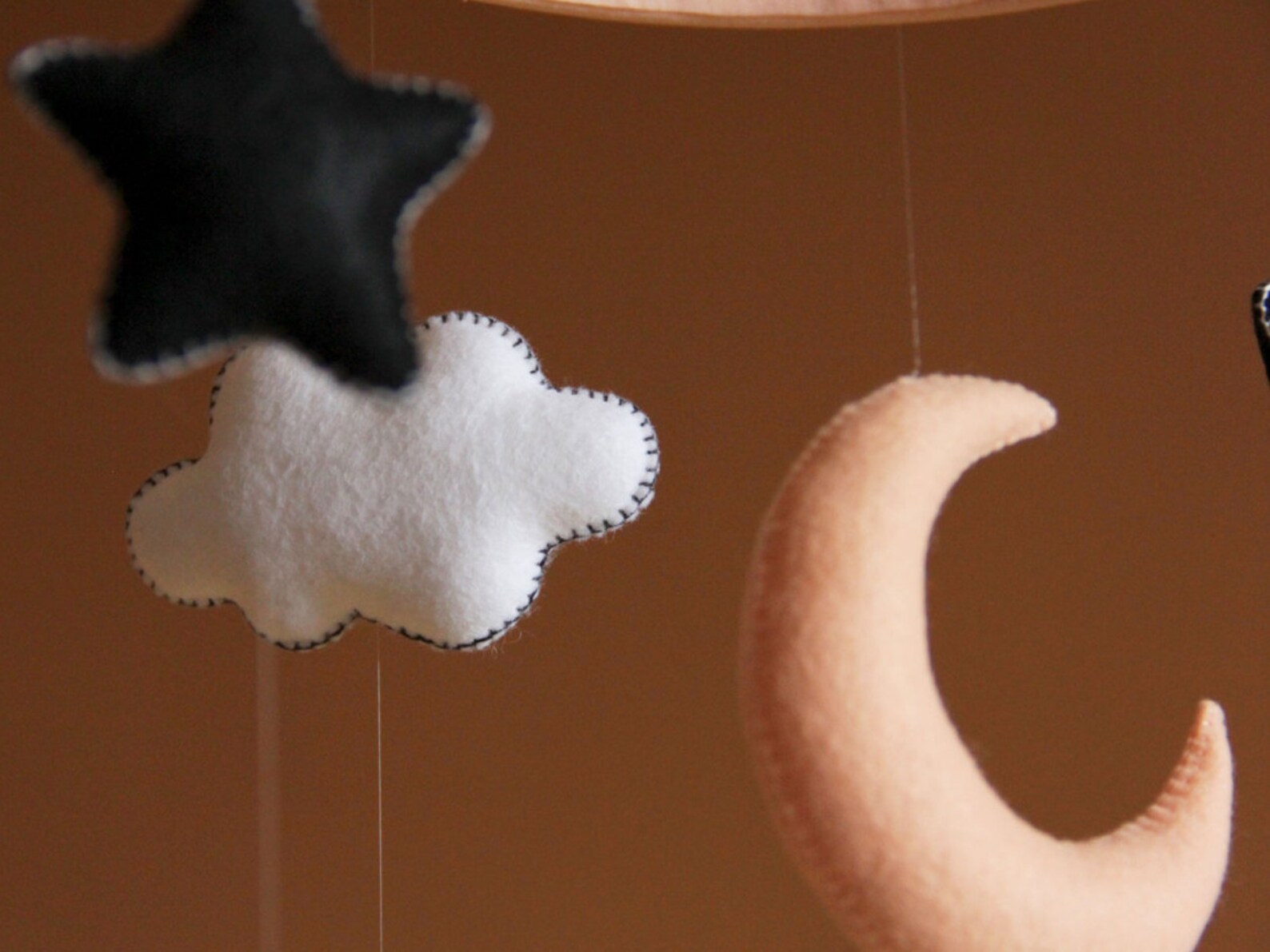 Sheep Baby Mobile Girl Black and White Baby Mobile Lamb Mobile Etsy