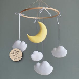 Baby mobile Moon nursery mobile baby Imaginative mobile Moon and stars nursery decor Crib mobile Clouds mobile for crib Gift for baby