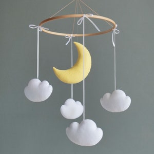 Mobile pour bébé Winnie l'ourson, mobile pour chambre d'enfant, mobile imaginatif, lune et étoiles, décoration pour chambre de bébé, mobile pour berceau, mobile nuages pour lit de bébé baby mobile