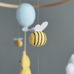 Winnie the Pooh nursery mobile baby Imaginative mobiles Bee nursery decor Winnie the Pooh baby mobile Bee crib mobile Babyshower gift image 2