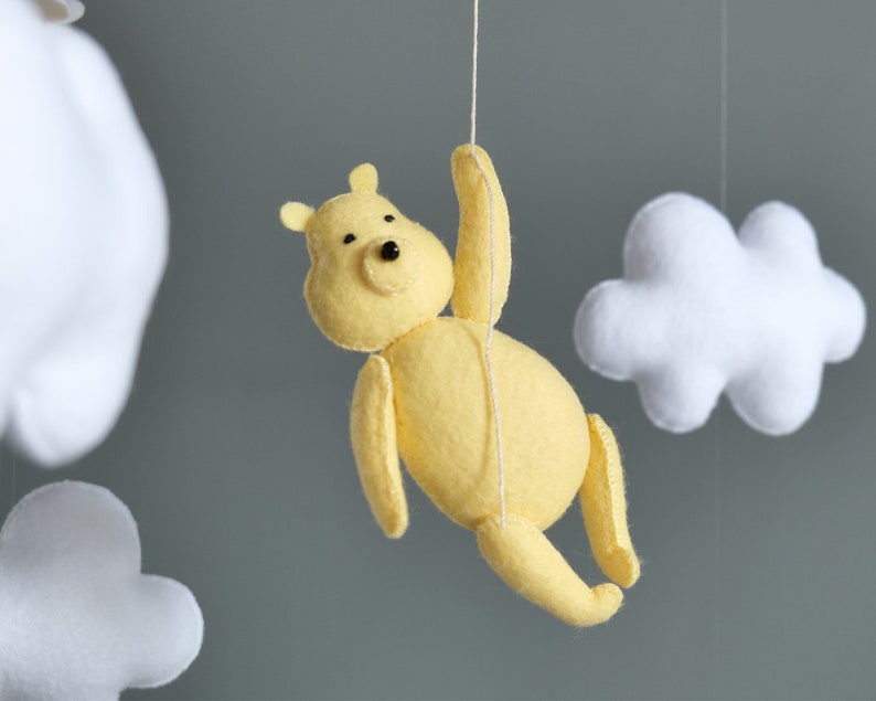Winnie the Pooh mobile baby Winnie the Pooh nursery decor Bumble bee mobile Classic Winnie the Pooh baby mobile Bee nursery mobile Baby gift image 6