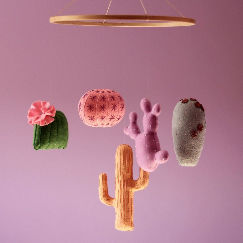 Baby mobile Cactus nursery decor Mobile bebe image 6