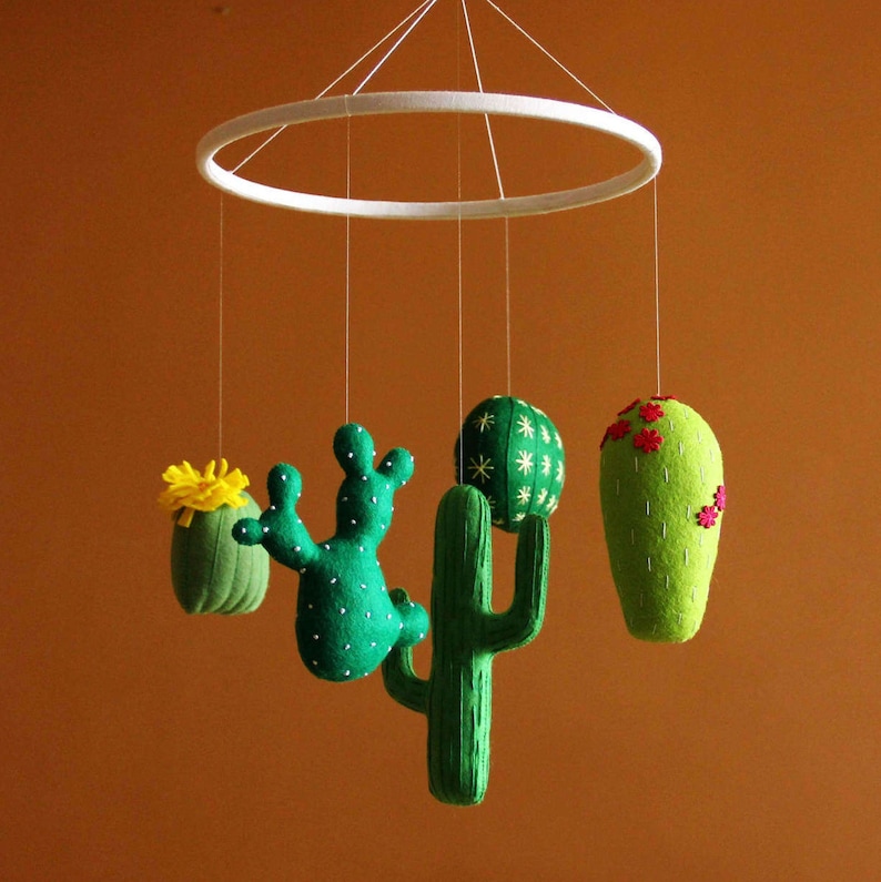 Baby mobile Cactus nursery decor Mobile bebe zdjęcie 3