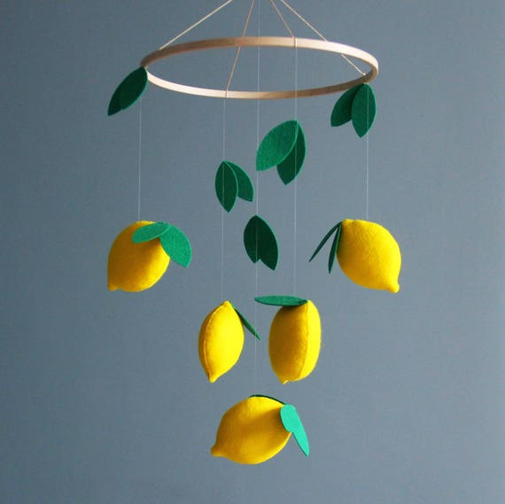 Bebe Garcon Mobile Citron Bebe Mobile Fille Citron Pouponniere Etsy Canada