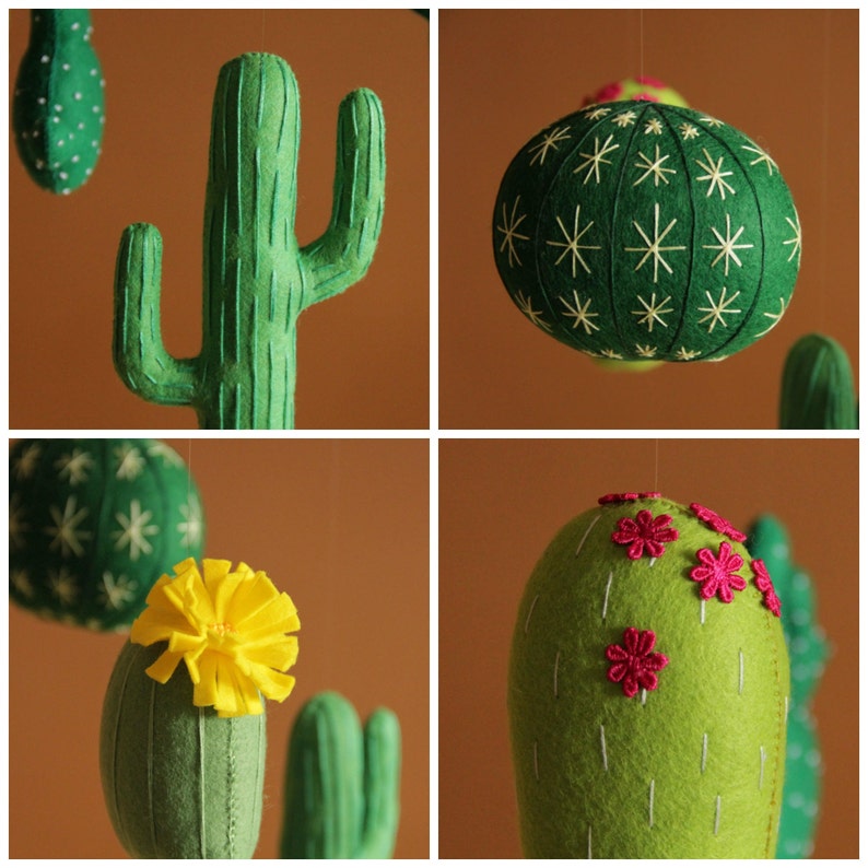 Baby mobile Cactus nursery decor Mobile bebe zdjęcie 2