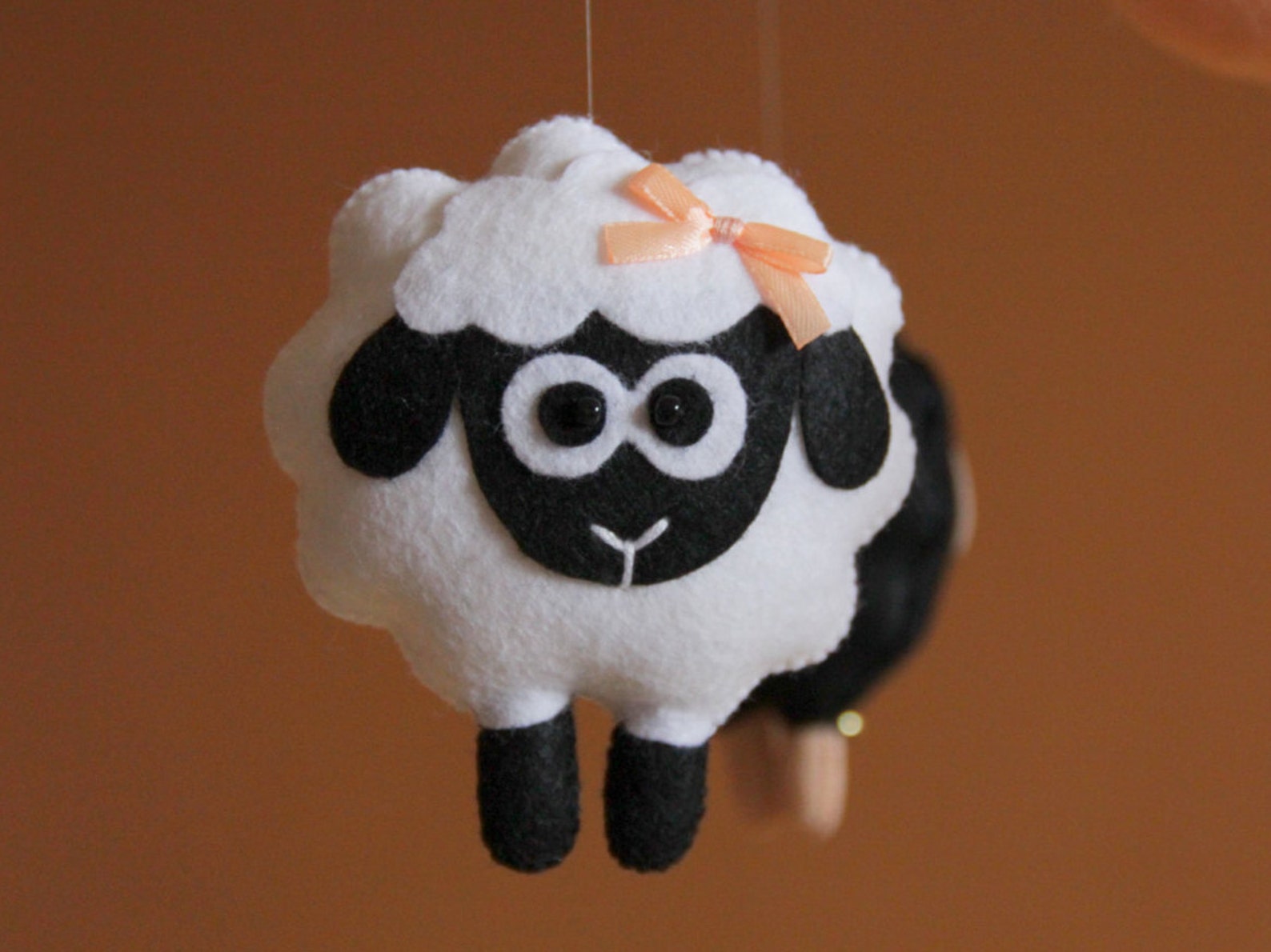 Sheep baby mobile girl Black and white baby mobile Lamb mobile Etsy