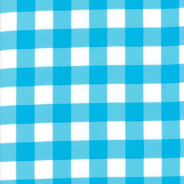 Buffalo Check in Turquoise, Essentially Yours by Moda 8656 50