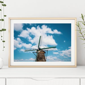 Holland Photography Print &quot;Windmills III&quot; // Netherlands Travel Scenery Fine Art Photography Poster | Unframed Dutch Decor Wall Art Print