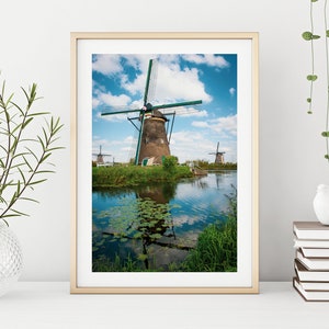 Holland Photography Print &quot;Windmills IV&quot; // Dutch Travel Scenery Fine Art Photography Poster | Unframed Wall Art Print from the Netherlands