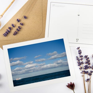 Ansichtkaartenset "Reizen naar onbekend land" met gerecyclede enveloppen//Ecovriendelijke Ocean Art Print Card | Strand Fine Art Photography briefpapier
