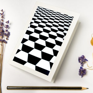 Conjunto de tarjetas de felicitación "Illusion II" con sobres reciclados // Impresión gráfica de fotografía de bellas artes / Tarjeta plegada abstracta en papel ecológico