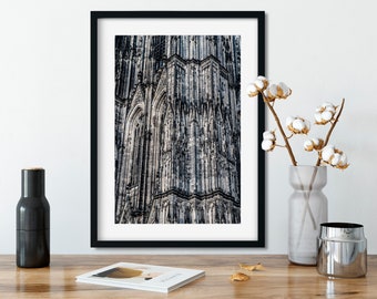 Kölner Dom Fotografie Druck: Deutsche Gotik Architektur Wandkunst, Ungerahmt