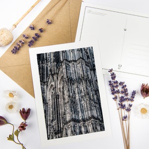 Set di cartoline "La vecchia signora a Colonia" con buste riciclate // Biglietto con stampa artistica tedesca ecologica / Cancelleria fotografica Kölner Dom Fine Art