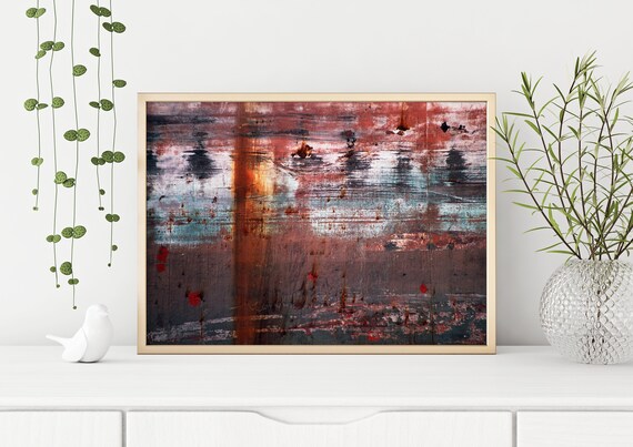 Abstract Rust Photography Print: Modern Industrial Wall Art, Unframed