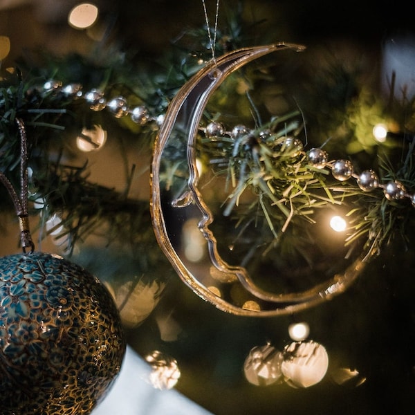 Crescent moon Tree Ornament.