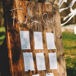 Wedding seating plan cards. image 1