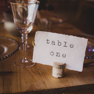 Torn edge wedding table number/name