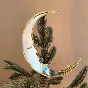 Adorno para árbol de Navidad con luna creciente