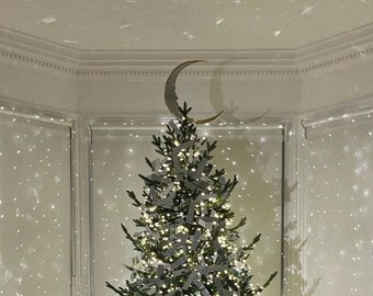 Giant Crescent Moon Christmas Tree Topper