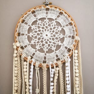 Dreamcatcher, dream catcher, bedroom decor, white nursery, bohemian home, bohemian, modern dream catcher, wall hanging, boho decor, macrame image 2