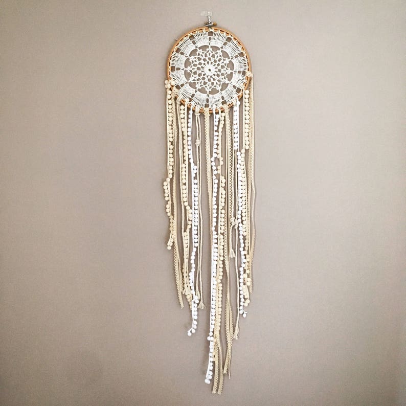 Dreamcatcher, dream catcher, bedroom decor, white nursery, bohemian home, bohemian, modern dream catcher, wall hanging, boho decor, macrame image 5