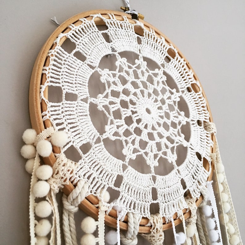 Dreamcatcher Dream Catcher Bedroom Decor White Nursery Etsy