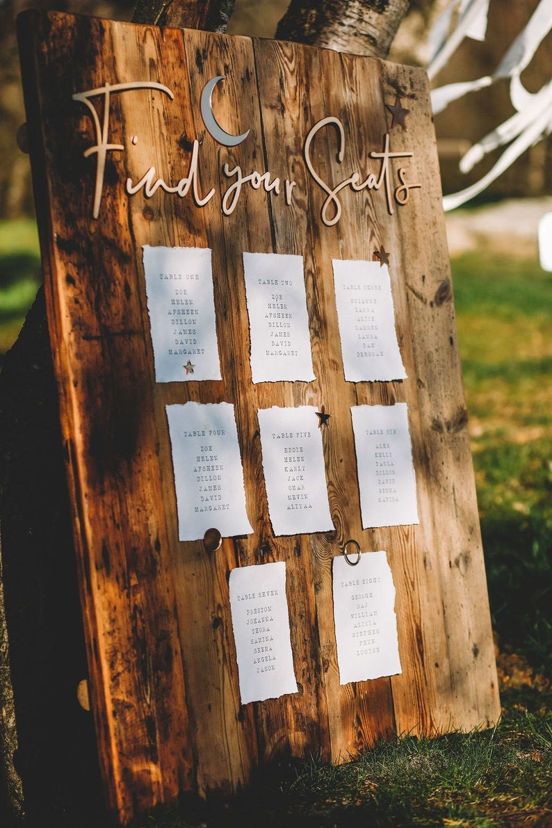 Wedding seating plan cards. image 1