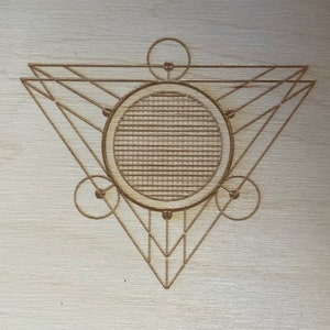 Engraved Wooden Trinket Box with engraved Mandelbrot. image 6
