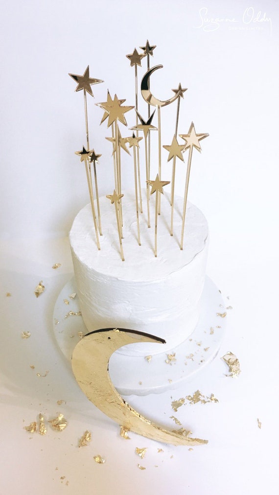 Featured image of post Recipe of Moon And Stars Wedding Cake Topper
