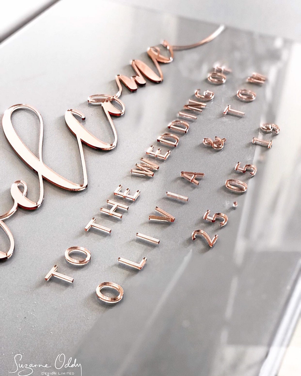 Acrylic Sign. Rose Gold Wedding Sign. Perspex Sign. Wedding - Etsy