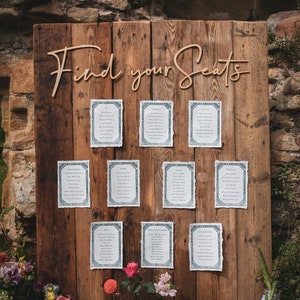 Wedding seating plan cards. image 3
